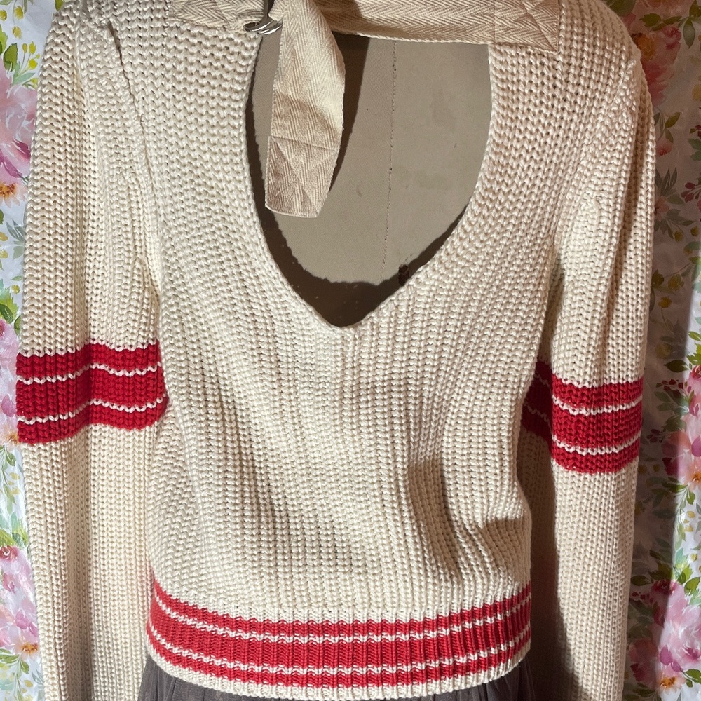 Free People Out of the Park Heart Pullover Sweater-A710 - Picture 3 of 3